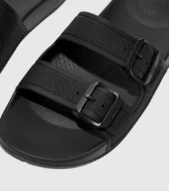 Clearance Iqushion Two Bar Buckle Slides Womens Women Sandals & Thongs