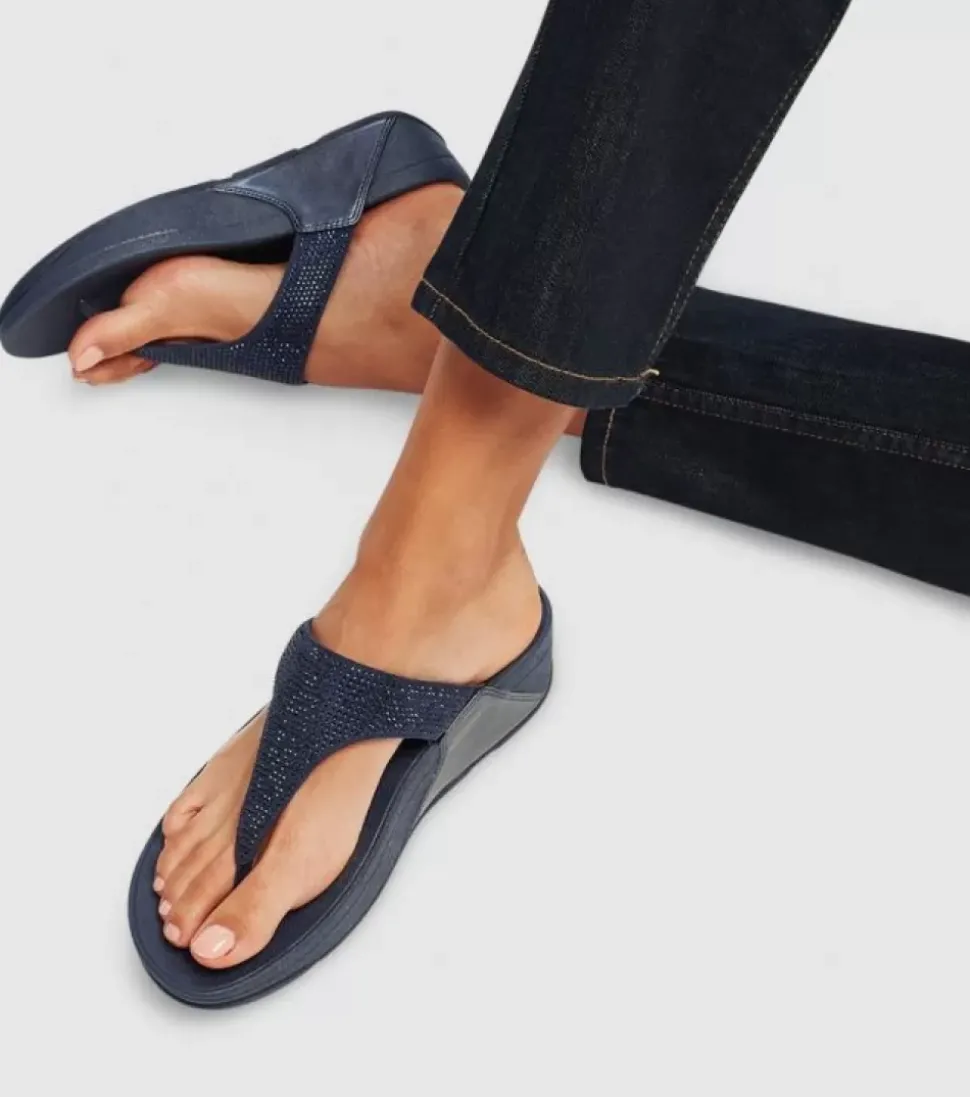 Sale Lulu Crystal Embellished Toe Post Womens Women Sandals & Thongs
