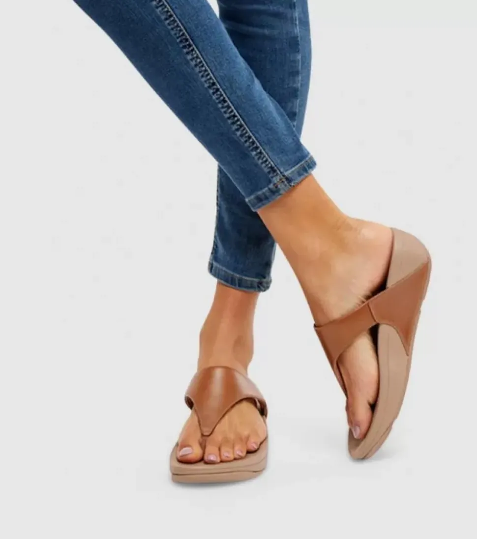 Hot Lulu Leather Toe Post Womens Women Sandals & Thongs