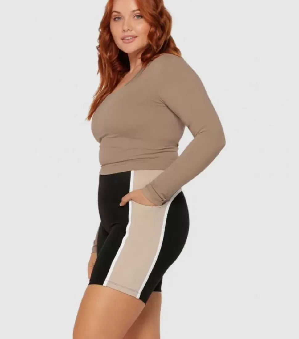 Shop Lifted Active Cropped Long Sleeve Top Womens Women Tees
