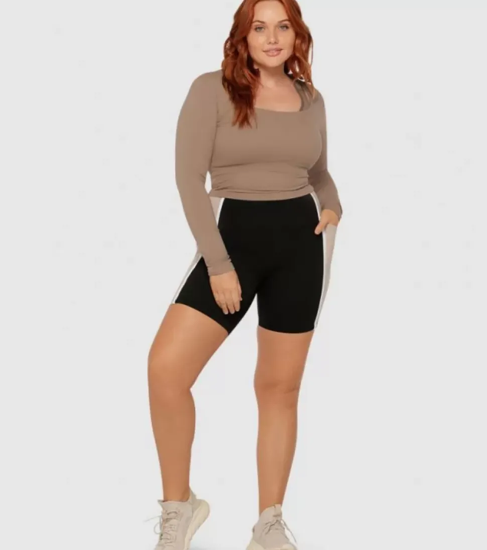 Shop Lifted Active Cropped Long Sleeve Top Womens Women Tees