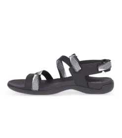 Online District Mendi Backstrap Womens Black White Women Sandals & Thongs