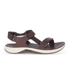 Sale Tideriser Luna Convert Leather Womens Chocolate Women Sandals & Thongs
