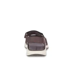 Sale Tideriser Luna Convert Leather Womens Chocolate Women Sandals & Thongs