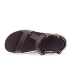 Sale Tideriser Luna Convert Leather Womens Chocolate Women Sandals & Thongs