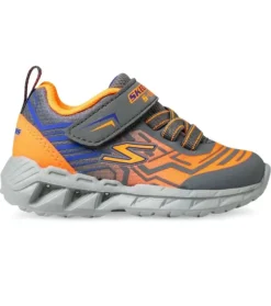 Online Magna Lights Bozler (Td) Kids Charcoal Orange Kids Sandals & Walk