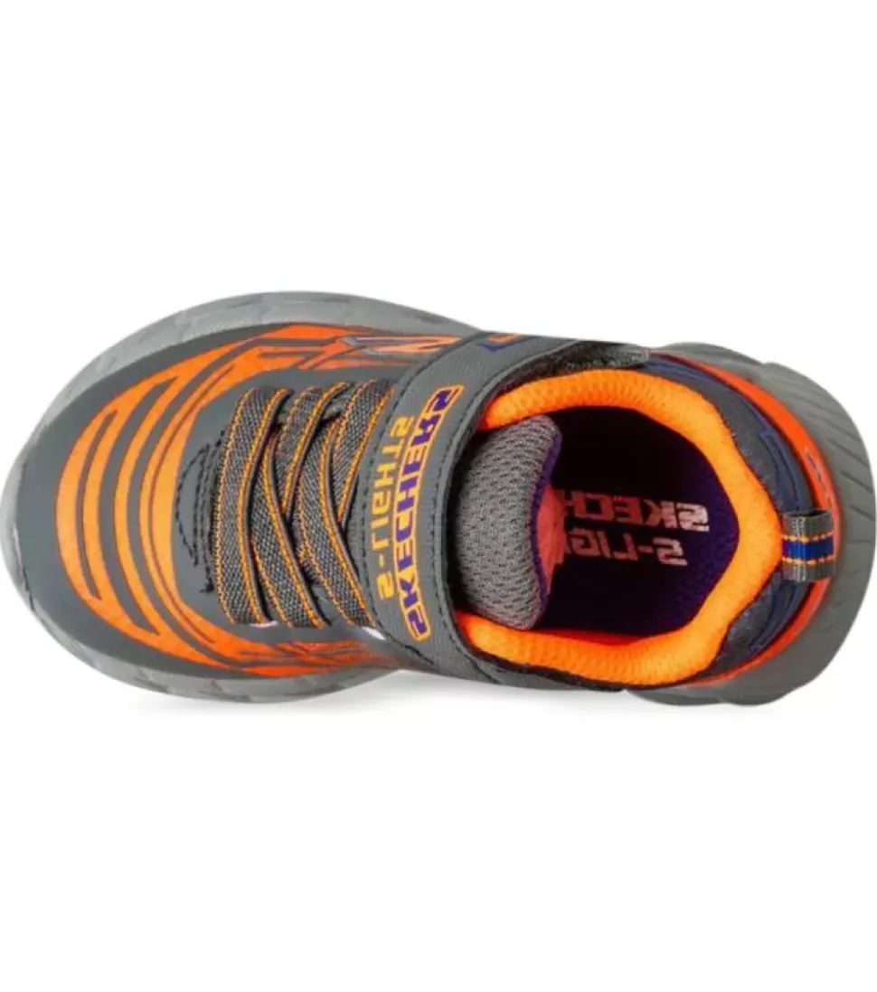 Online Magna Lights Bozler (Td) Kids Charcoal Orange Kids Sandals & Walk