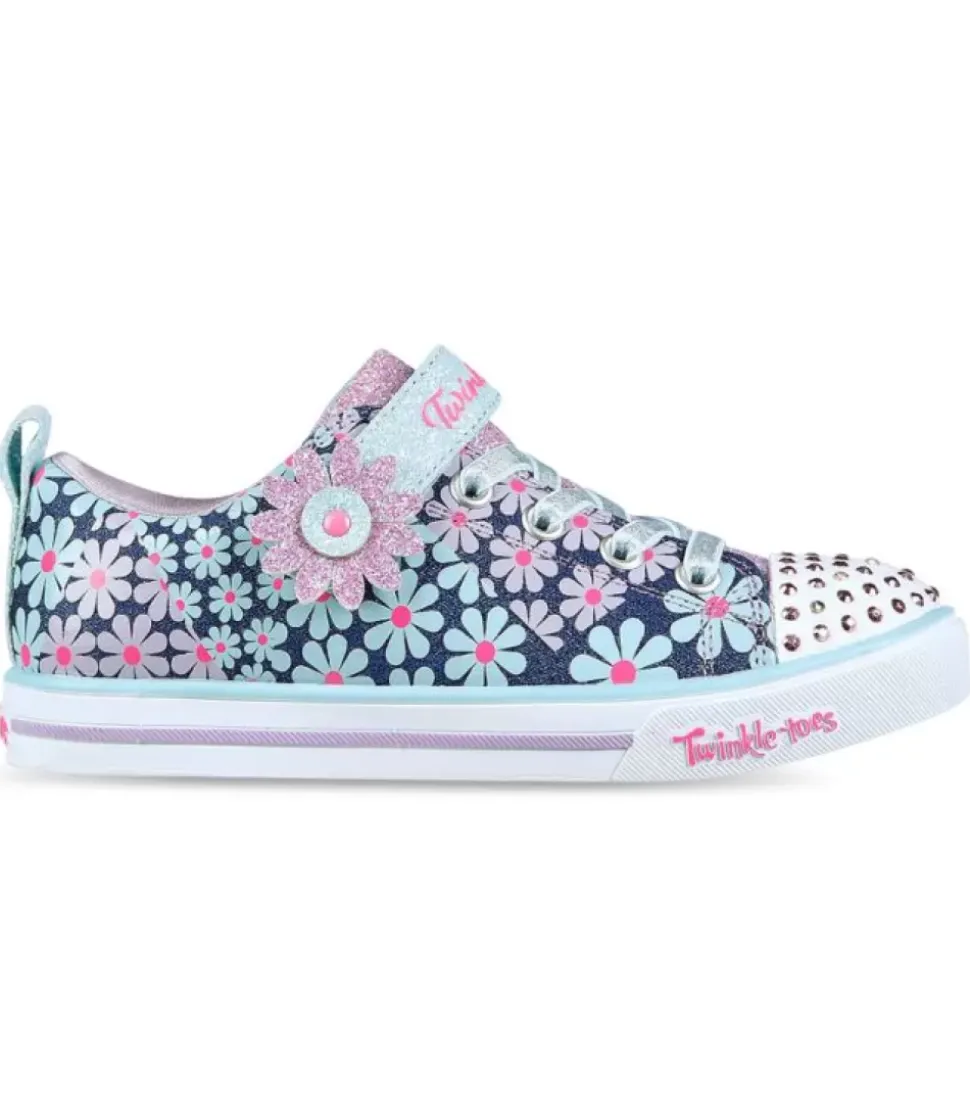 Clearance Sparkle Lite Super Blooms (Ps) Kids Denim Multi Kids Sandals & Walk