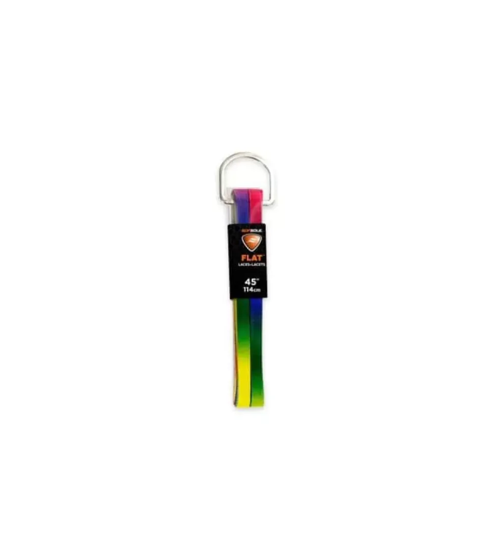 Store Athletic Flat Lace (45) Neon Rainbow Women Laces