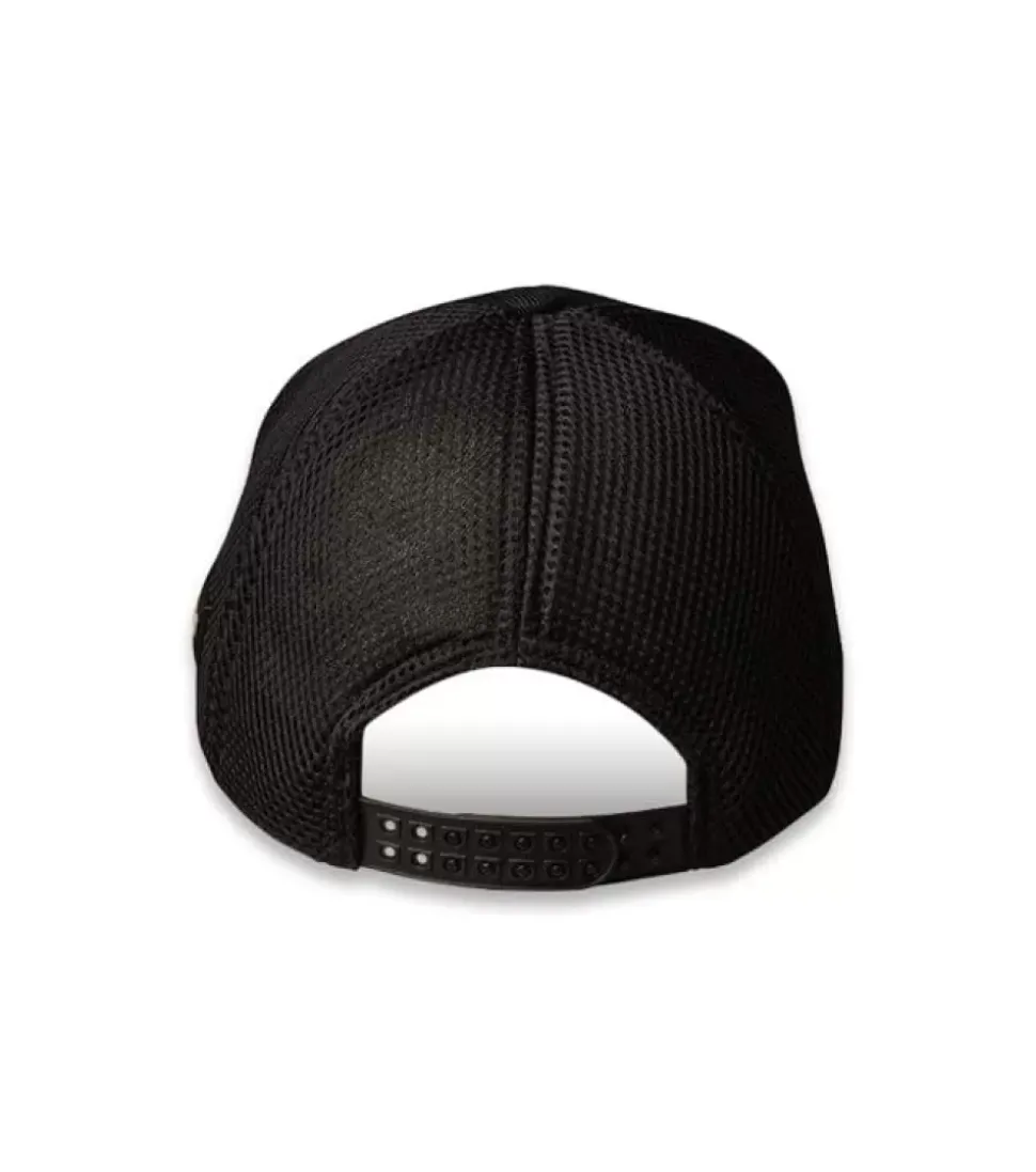 Best The Athletes Foot Peak Trucker Cap Black White Women Hats